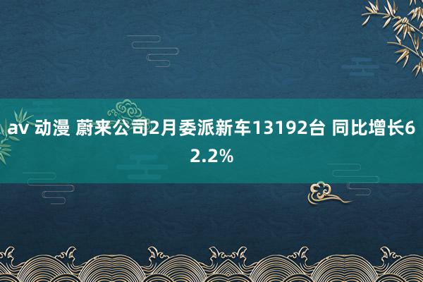 av 动漫 蔚来公司2月委派新车13192台 同比增长62.2%